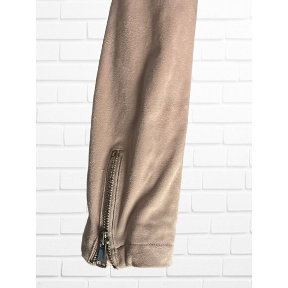 5/$25 Ashley Outerwear‎ Womens Size M Faux Suede Crop Jacket Pastel Pink - Picture 6 of 9